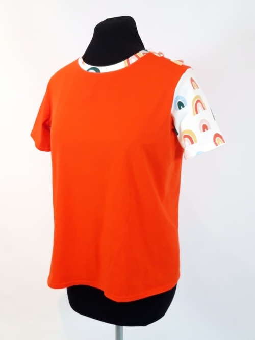 t-shirt femme orange