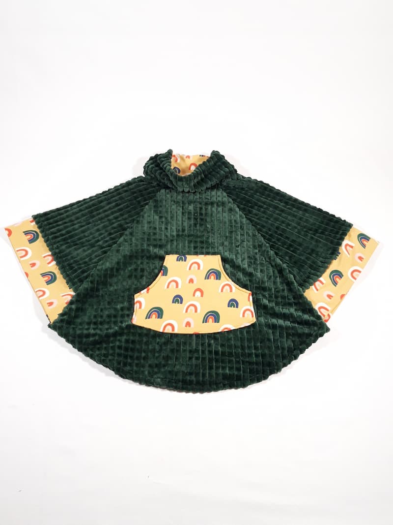 pull poncho adulte vert ponts