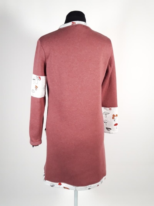 Chemise de nuit rouge motifs champignons dos